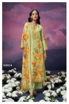 Adeline 2252 By Ganga Silk Organza Printed Dress Material Catalog